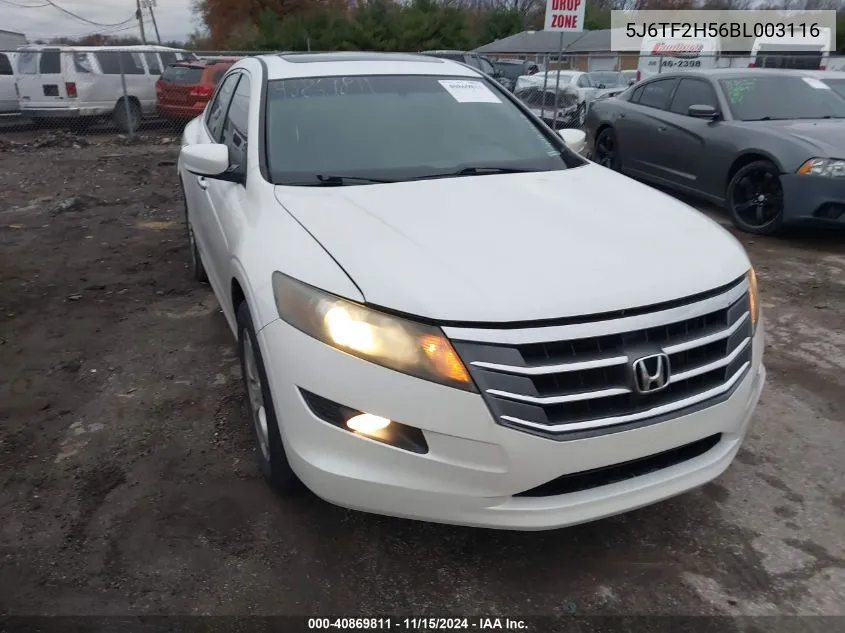 2011 Honda Accord Crosstour Ex-L VIN: 5J6TF2H56BL003116 Lot: 40869811