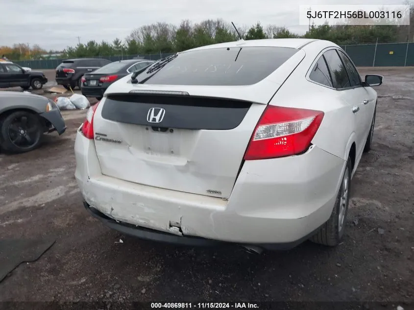 2011 Honda Accord Crosstour Ex-L VIN: 5J6TF2H56BL003116 Lot: 40869811