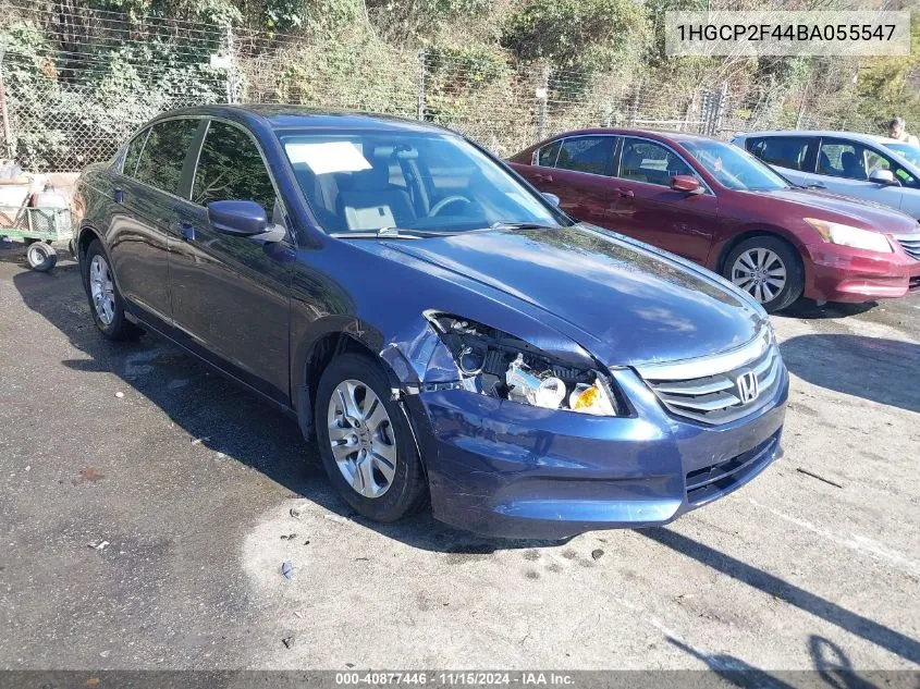 2011 Honda Accord 2.4 Lx-P VIN: 1HGCP2F44BA055547 Lot: 40877446