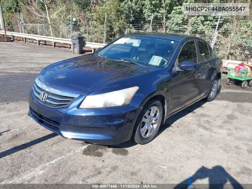 2011 Honda Accord 2.4 Lx-P VIN: 1HGCP2F44BA055547 Lot: 40877446