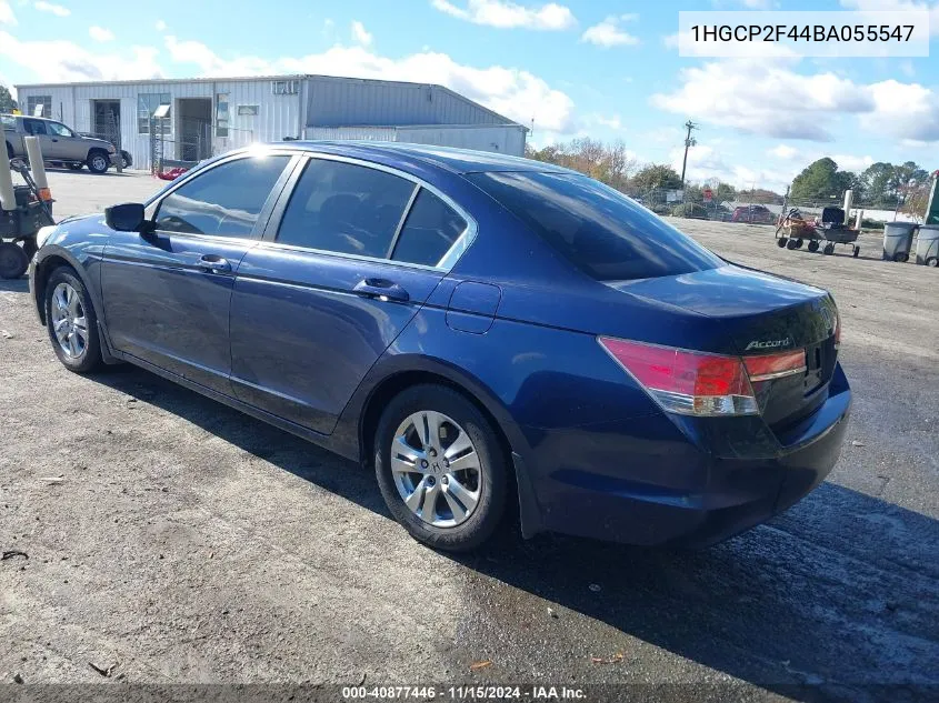 2011 Honda Accord 2.4 Lx-P VIN: 1HGCP2F44BA055547 Lot: 40877446