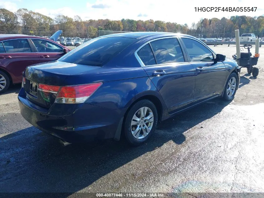 2011 Honda Accord 2.4 Lx-P VIN: 1HGCP2F44BA055547 Lot: 40877446