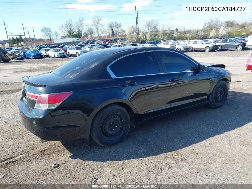 2012 Honda Accord 2.4 Se VIN: 1HGCP2F60CA184727 Lot: 39083121