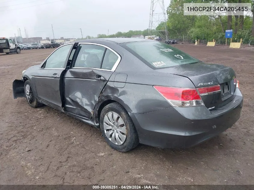 1HGCP2F34CA205455 2012 Honda Accord 2.4 Lx