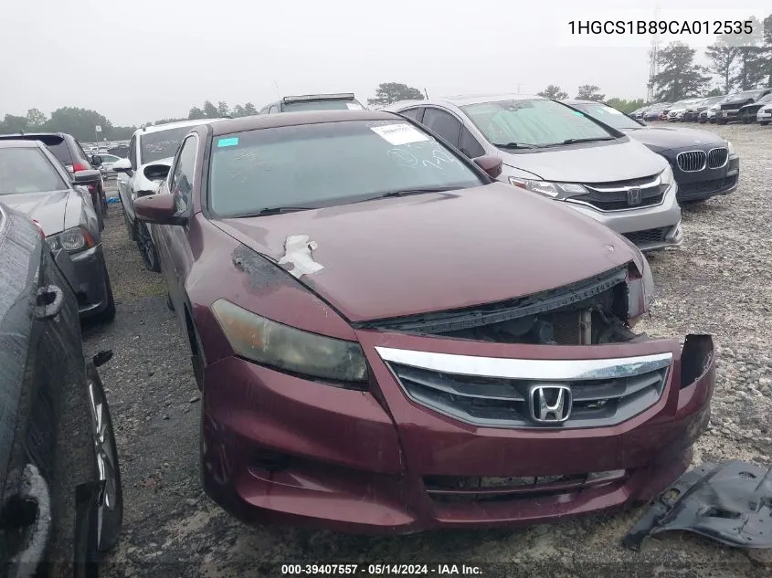 1HGCS1B89CA012535 2012 Honda Accord 2.4 Ex-L