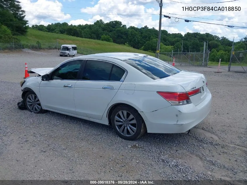 2012 Honda Accord 3.5 Ex-L VIN: 1HGCP3F84CA018850 Lot: 39518376