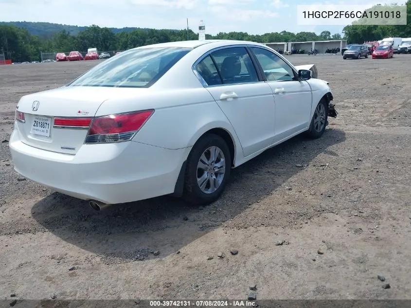 1HGCP2F66CA191018 2012 Honda Accord 2.4 Se