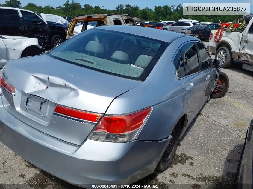 1HGCP2F34CA235877 2012 Honda Accord 2.4 Lx