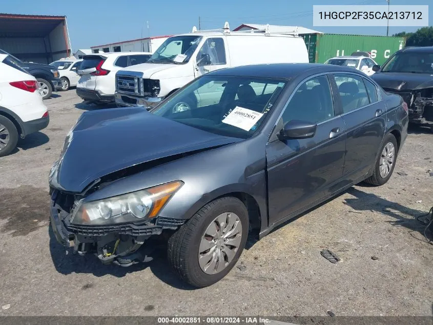 1HGCP2F35CA213712 2012 Honda Accord 2.4 Lx