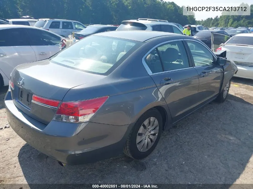 2012 Honda Accord 2.4 Lx VIN: 1HGCP2F35CA213712 Lot: 40002851