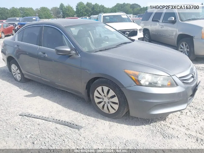 1HGCP2F3XCA163700 2012 Honda Accord 2.4 Lx