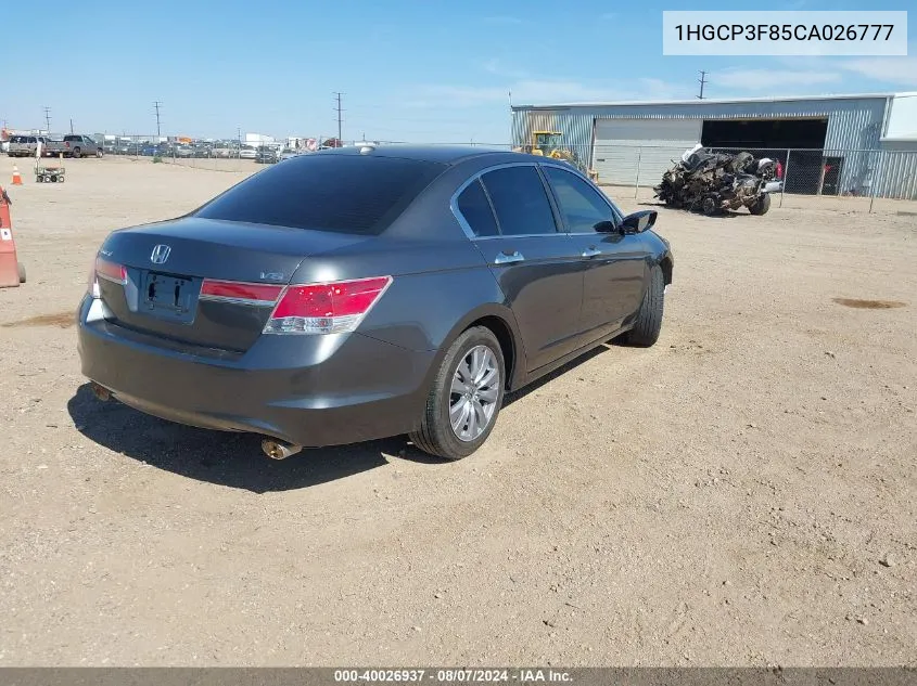 1HGCP3F85CA026777 2012 Honda Accord 3.5 Ex-L