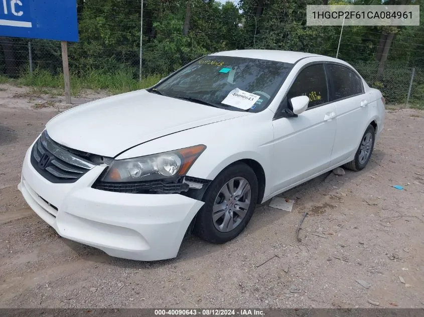 2012 Honda Accord 2.4 Se VIN: 1HGCP2F61CA084961 Lot: 40090643