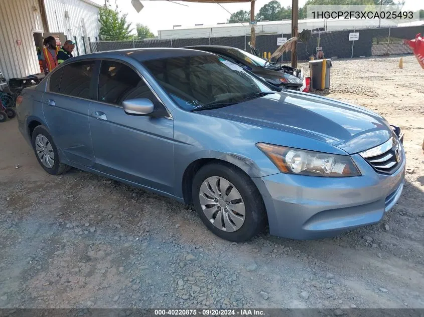 1HGCP2F3XCA025493 2012 Honda Accord 2.4 Lx