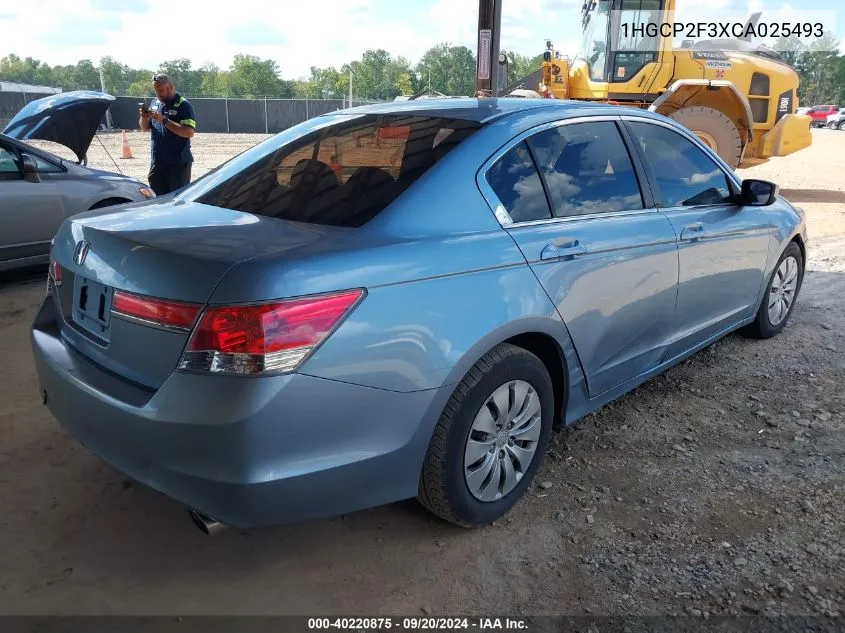 1HGCP2F3XCA025493 2012 Honda Accord 2.4 Lx