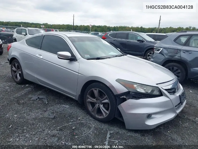 2012 Honda Accord 3.5 Ex-L VIN: 1HGCS2B83CA004128 Lot: 40467786