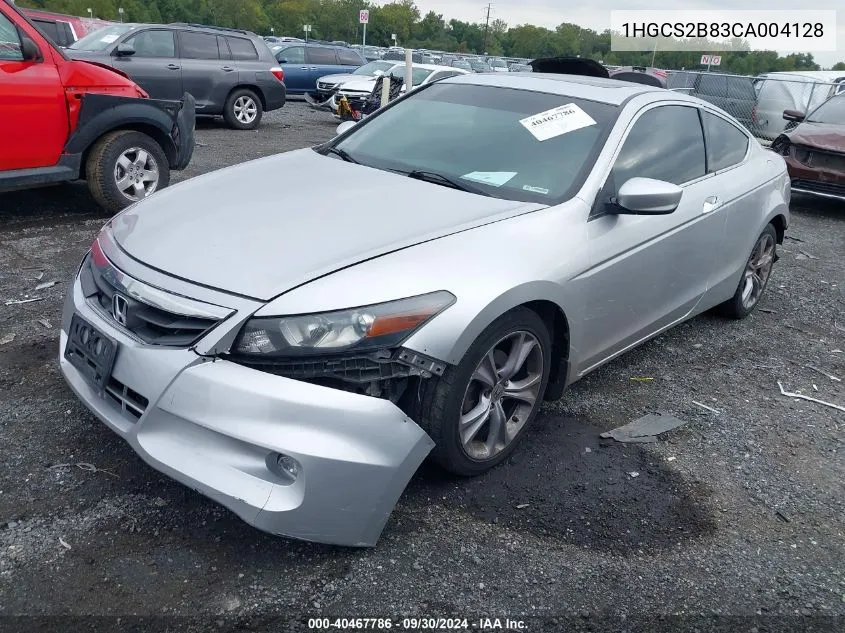 2012 Honda Accord 3.5 Ex-L VIN: 1HGCS2B83CA004128 Lot: 40467786