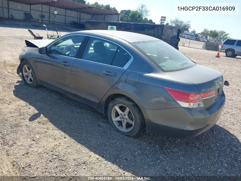 2012 Honda Accord 2.4 Lx VIN: 1HGCP2F33CA016909 Lot: 40484798