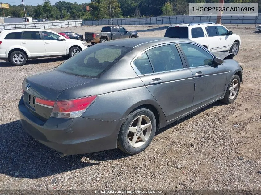 2012 Honda Accord 2.4 Lx VIN: 1HGCP2F33CA016909 Lot: 40484798