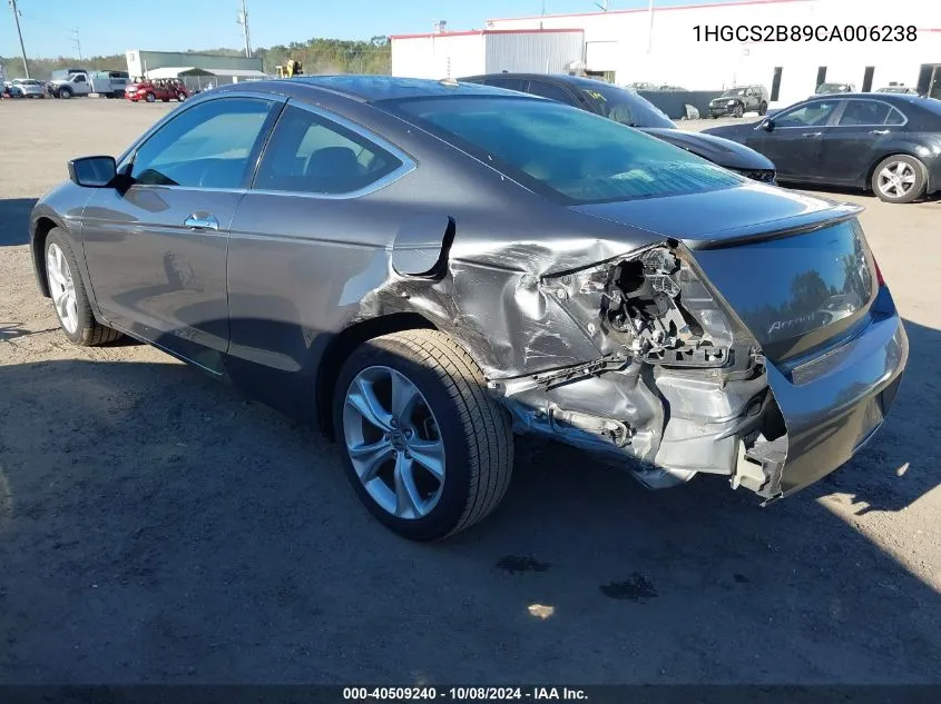 1HGCS2B89CA006238 2012 Honda Accord Exl