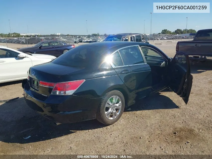 1HGCP2F60CA001259 2012 Honda Accord 2.4 Se