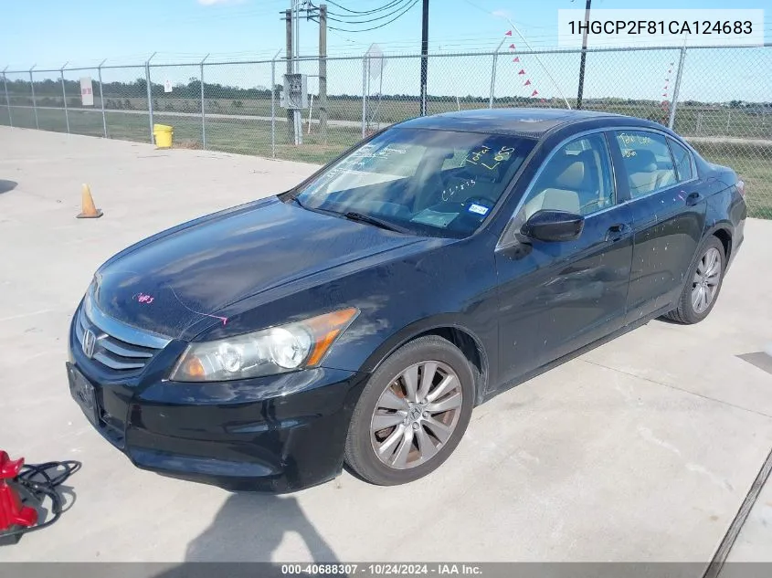 1HGCP2F81CA124683 2012 Honda Accord 2.4 Ex-L