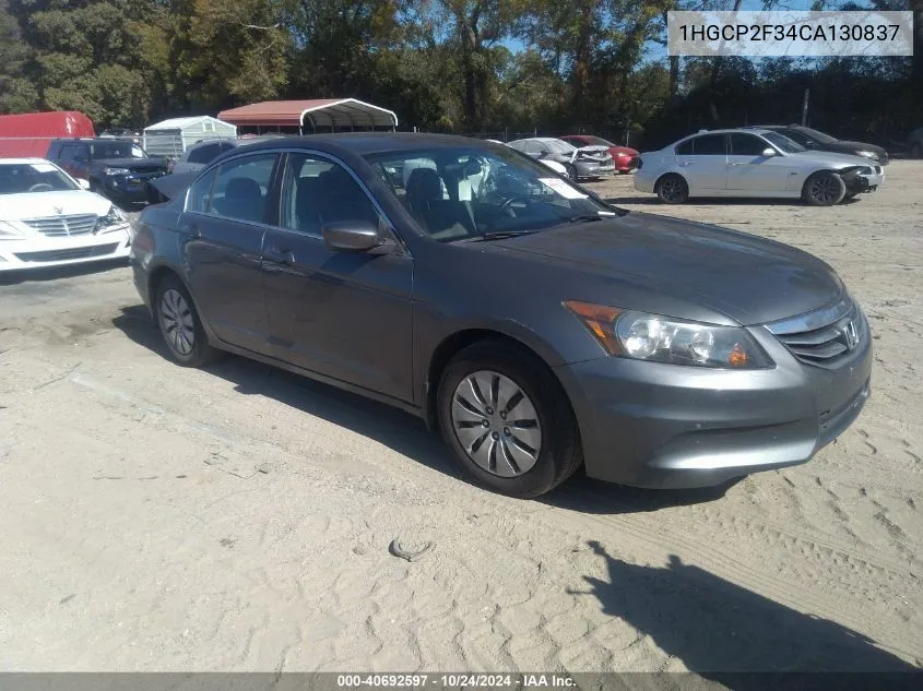 2012 Honda Accord 2.4 Lx VIN: 1HGCP2F34CA130837 Lot: 40692597