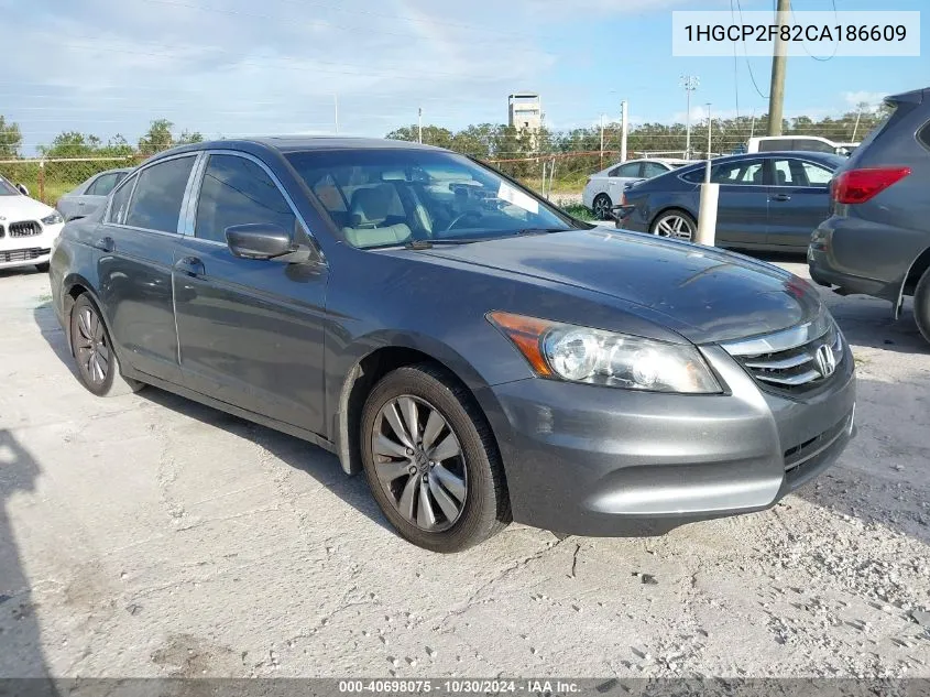 2012 Honda Accord 2.4 Ex-L VIN: 1HGCP2F82CA186609 Lot: 40698075