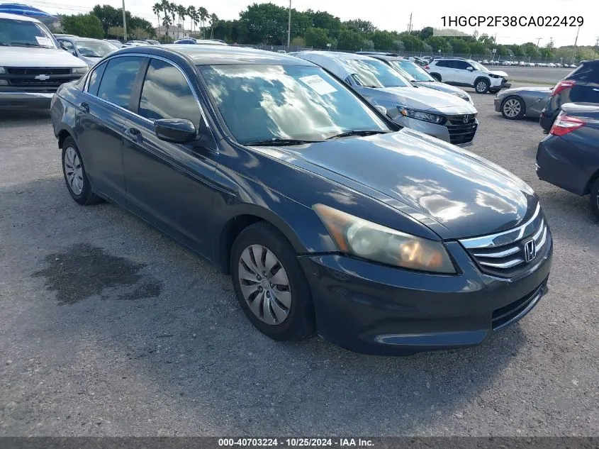 1HGCP2F38CA022429 2012 Honda Accord 2.4 Lx