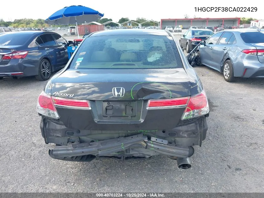 1HGCP2F38CA022429 2012 Honda Accord 2.4 Lx