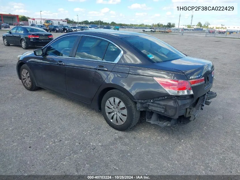 1HGCP2F38CA022429 2012 Honda Accord 2.4 Lx