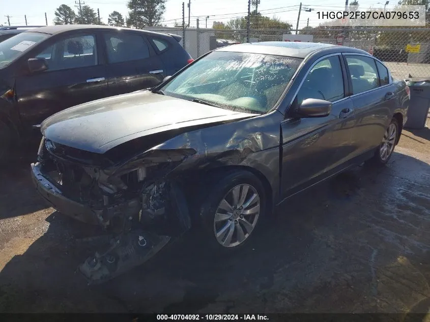 2012 Honda Accord 2.4 Ex-L VIN: 1HGCP2F87CA079653 Lot: 40704092