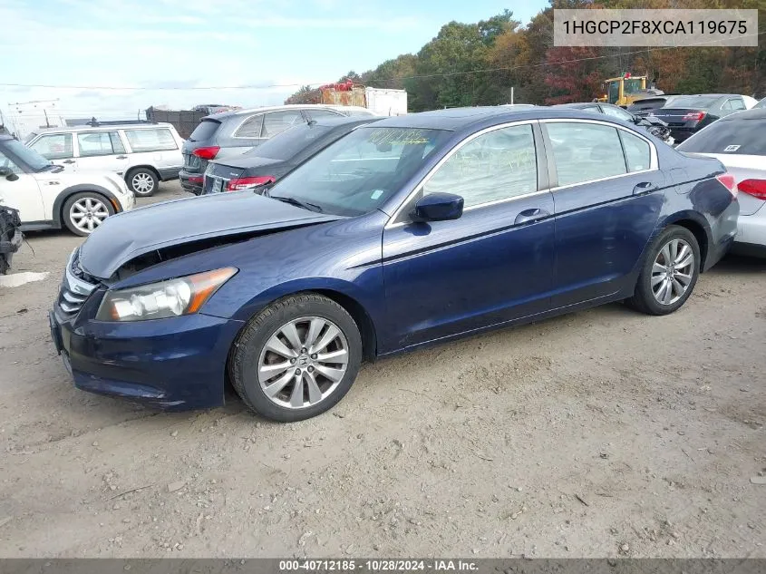 2012 Honda Accord 2.4 Ex-L VIN: 1HGCP2F8XCA119675 Lot: 40712185