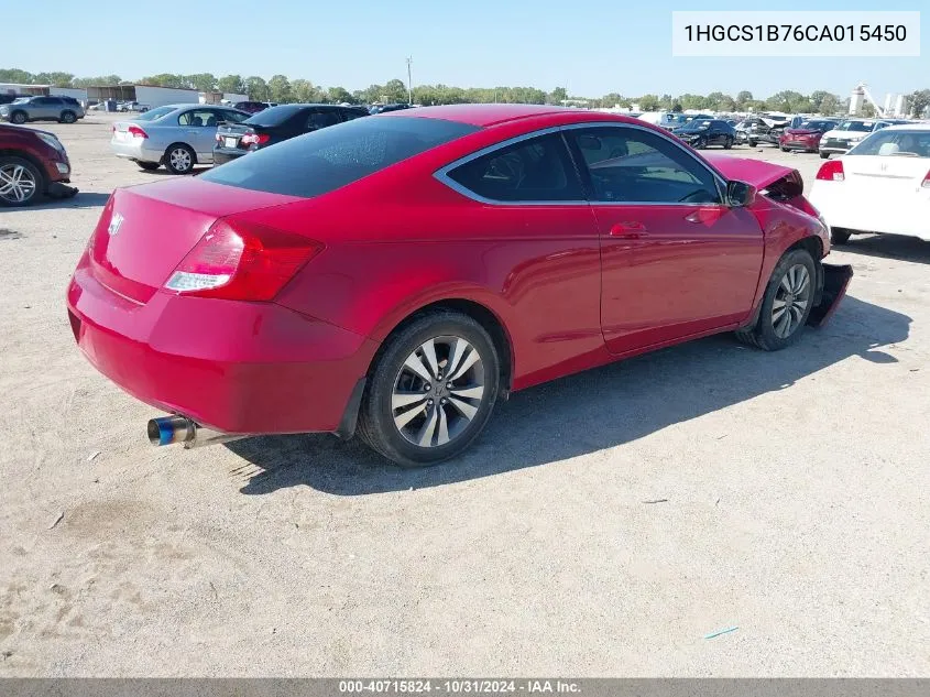 2012 Honda Accord 2.4 Ex VIN: 1HGCS1B76CA015450 Lot: 40715824