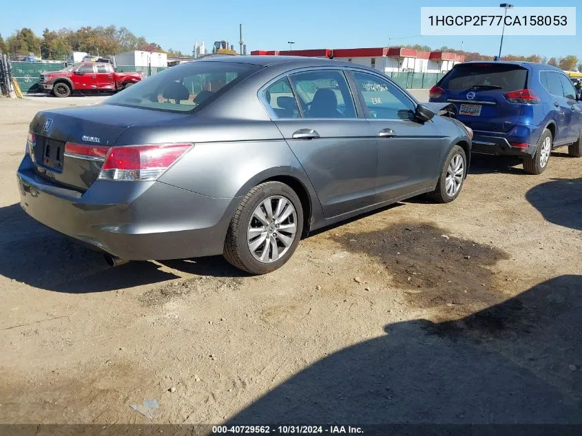 2012 Honda Accord 2.4 Ex VIN: 1HGCP2F77CA158053 Lot: 40729562