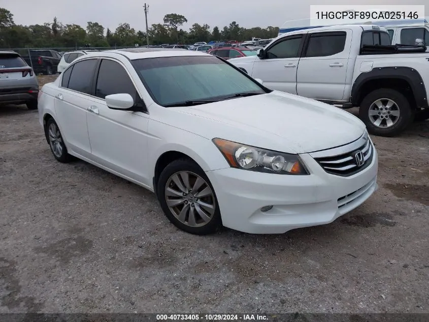 2012 Honda Accord 3.5 Ex-L VIN: 1HGCP3F89CA025146 Lot: 40733405