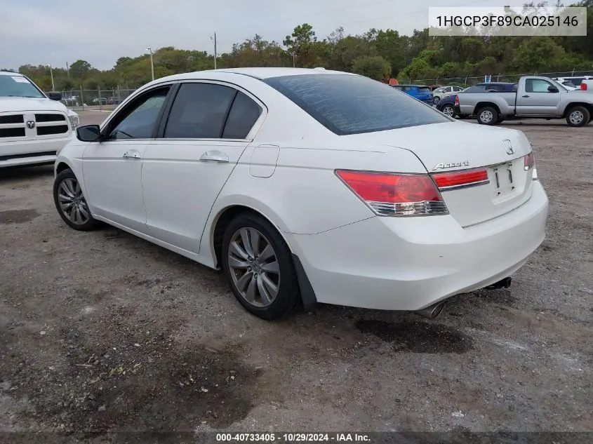 2012 Honda Accord 3.5 Ex-L VIN: 1HGCP3F89CA025146 Lot: 40733405