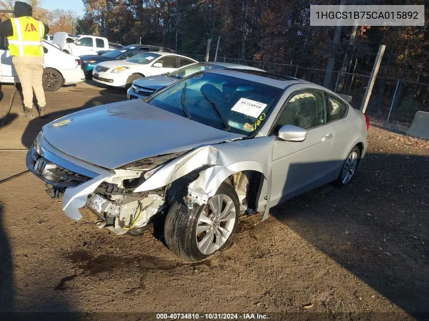 2012 Honda Accord 2.4 Ex VIN: 1HGCS1B75CA015892 Lot: 40734810