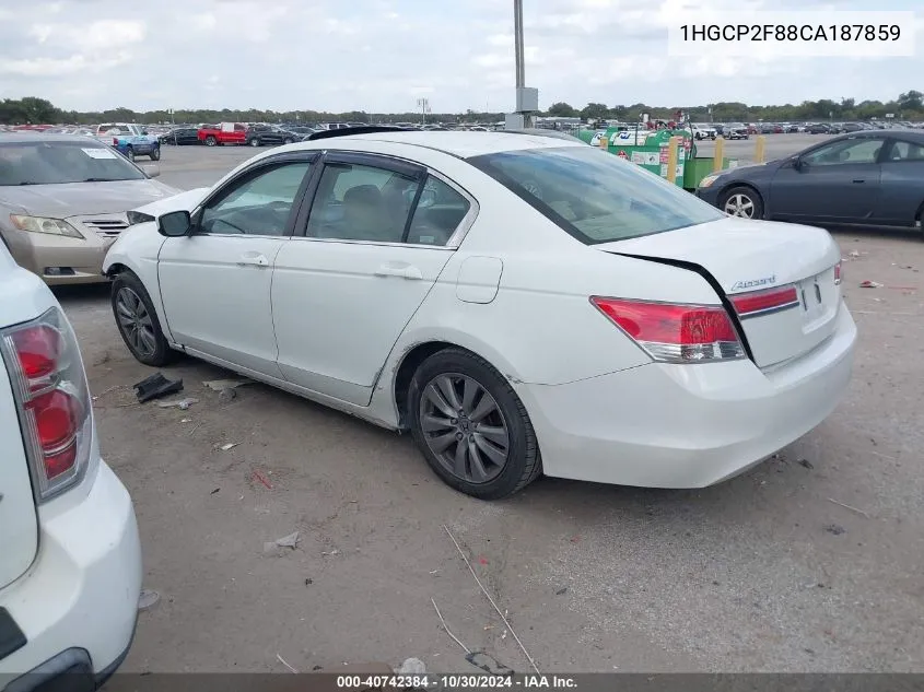 2012 Honda Accord 2.4 Ex-L VIN: 1HGCP2F88CA187859 Lot: 40742384