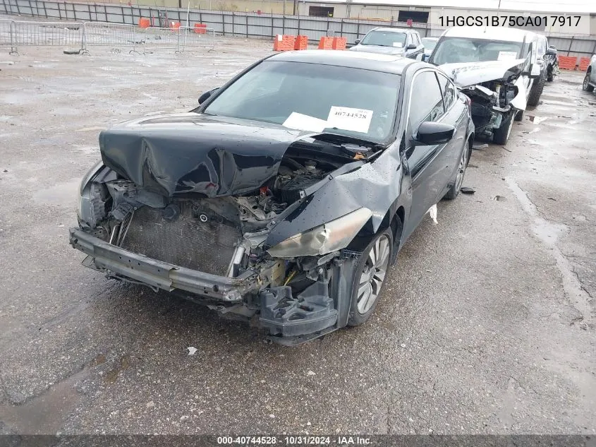 2012 Honda Accord 2.4 Ex VIN: 1HGCS1B75CA017917 Lot: 40744528