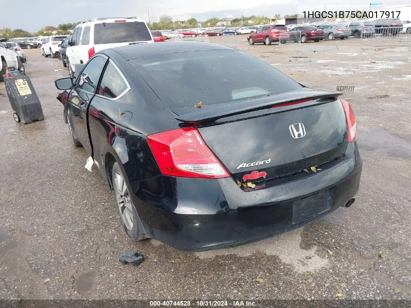 2012 Honda Accord 2.4 Ex VIN: 1HGCS1B75CA017917 Lot: 40744528