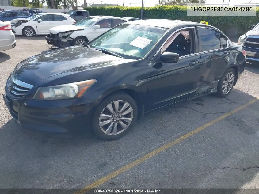 2012 Honda Accord 2.4 Ex-L VIN: 1HGCP2F80CA054786 Lot: 40750326