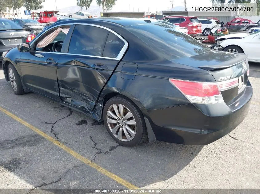 2012 Honda Accord 2.4 Ex-L VIN: 1HGCP2F80CA054786 Lot: 40750326