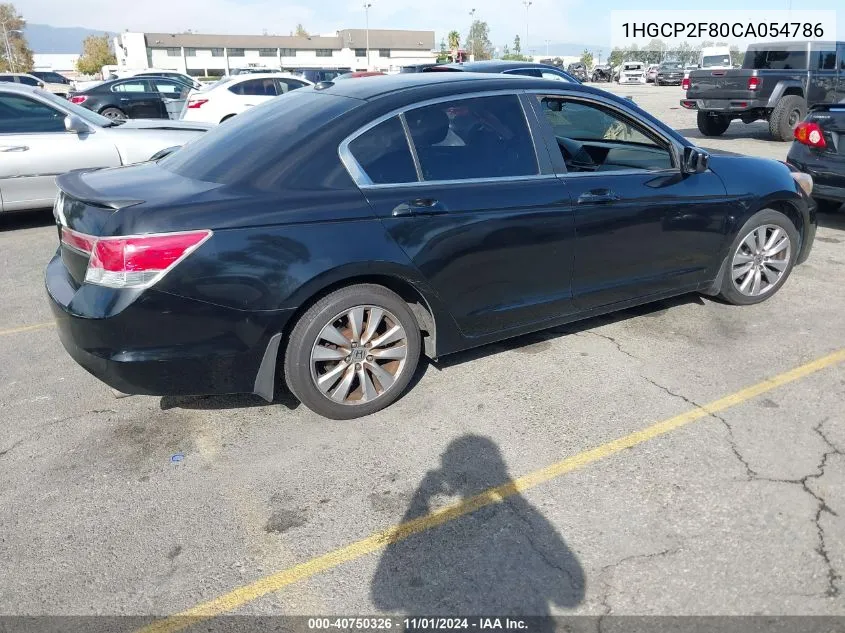 2012 Honda Accord 2.4 Ex-L VIN: 1HGCP2F80CA054786 Lot: 40750326