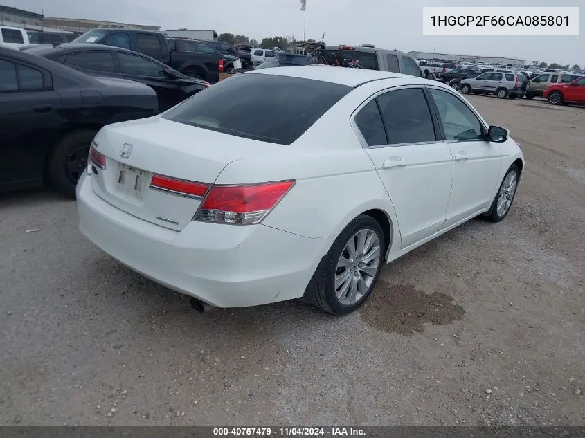 2012 Honda Accord 2.4 Se VIN: 1HGCP2F66CA085801 Lot: 40757479