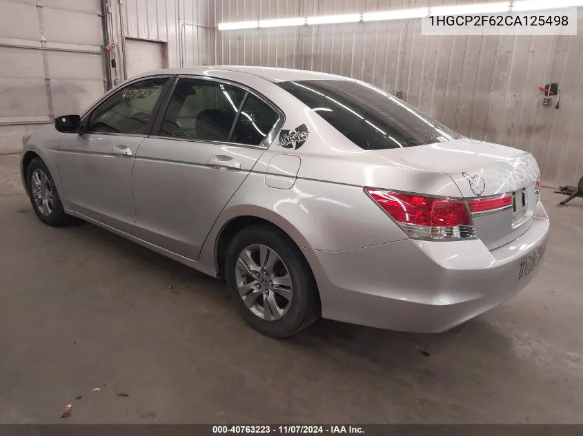 2012 Honda Accord 2.4 Se VIN: 1HGCP2F62CA125498 Lot: 40763223