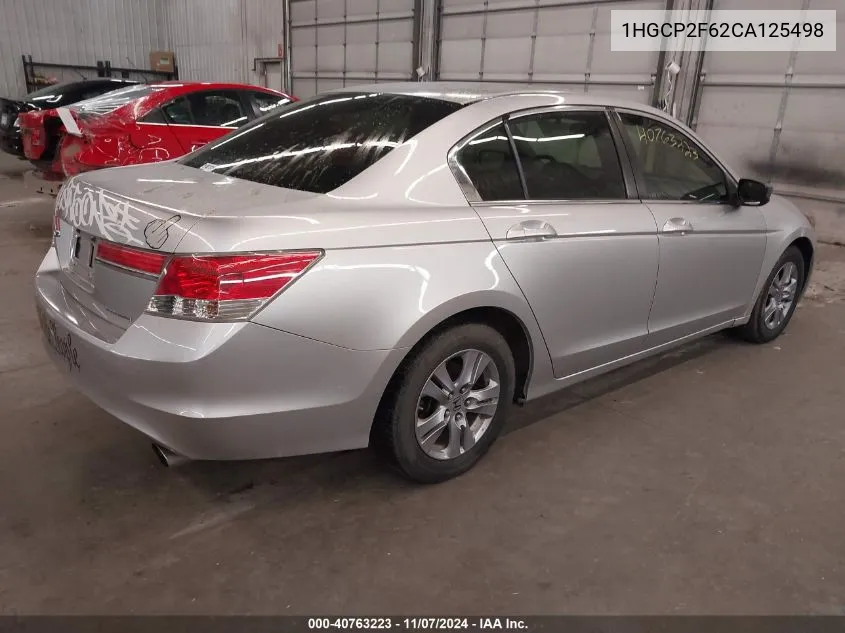 2012 Honda Accord 2.4 Se VIN: 1HGCP2F62CA125498 Lot: 40763223