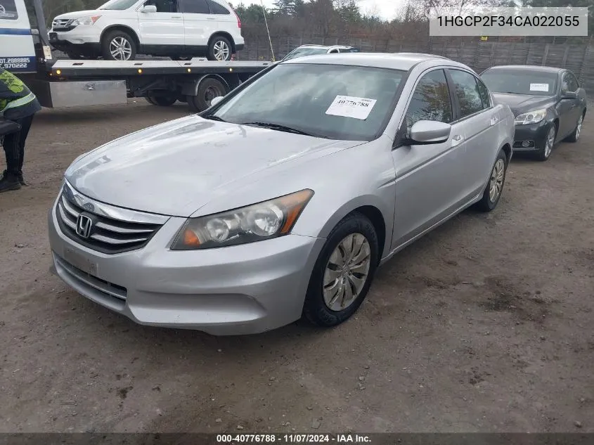 2012 Honda Accord 2.4 Lx VIN: 1HGCP2F34CA022055 Lot: 40776788