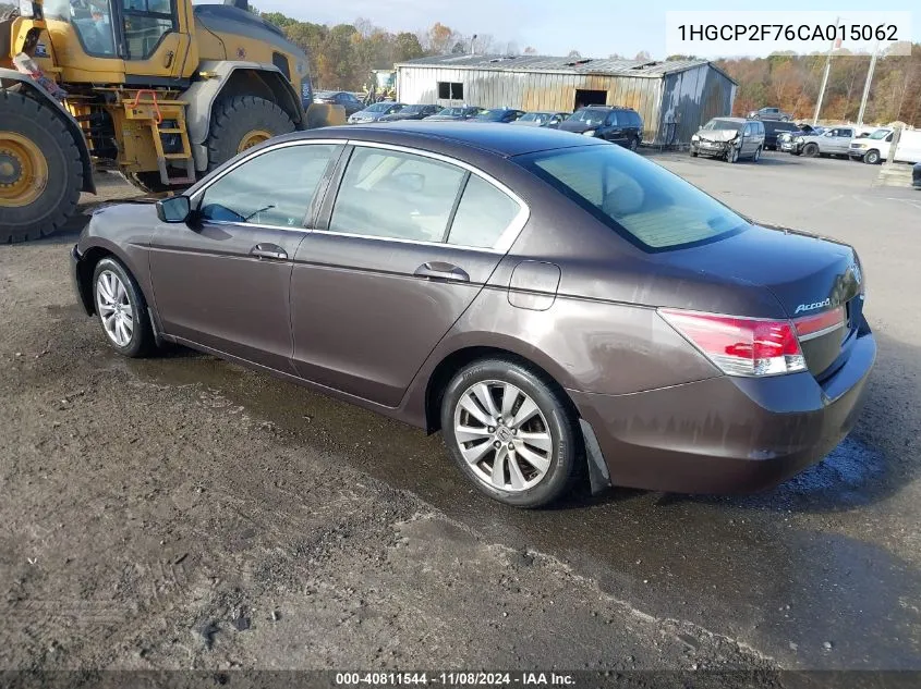 2012 Honda Accord 2.4 Ex VIN: 1HGCP2F76CA015062 Lot: 40811544