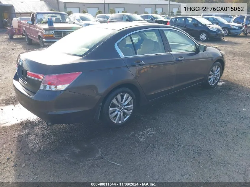 2012 Honda Accord 2.4 Ex VIN: 1HGCP2F76CA015062 Lot: 40811544